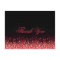 Shimmering Red Glitter Black Thank You Postcard