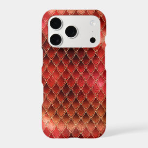 Shimmering Red Ombre Glitter Dragon Scales