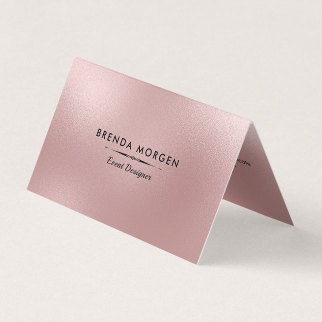 Shimmering Rose-Gold Modern Background Business Ca Business Card (Front)