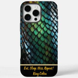 Shimmering snakeskin glows with colours iPhone 16 pro max case