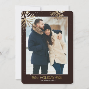 Shimmering Snowflakes Holiday Photo Card