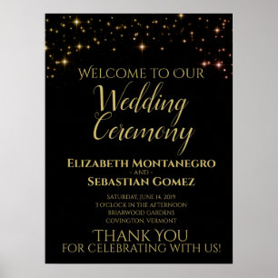 Shimmering Sparkles Welcome to our Wedding Sign