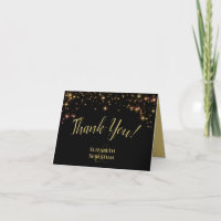 Shimmering Stars Wedding Thank You Card