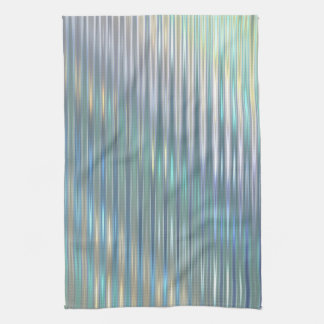 Shimmering Stripes - Multicolored Abstract Pattern Tea Towel