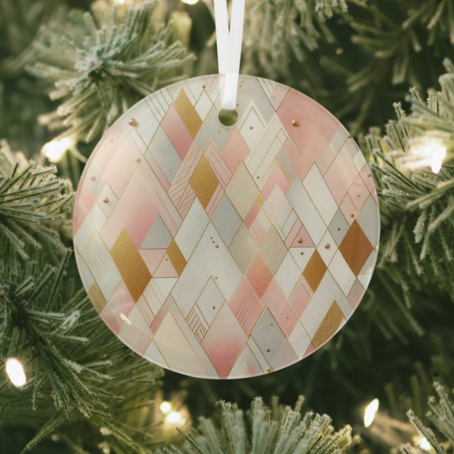 Shimmering Triangle Spectra Glass Tree Decoration (Insitu)
