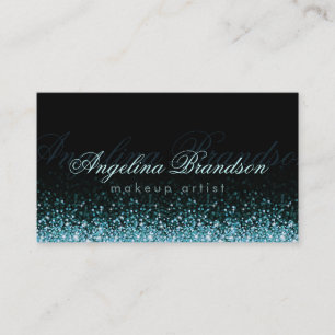 Shimmering Turquoise Blue Fashion Design Card