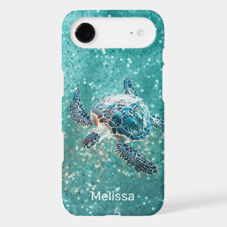 Shimmering Turquoise Sea Turtle | Coastal