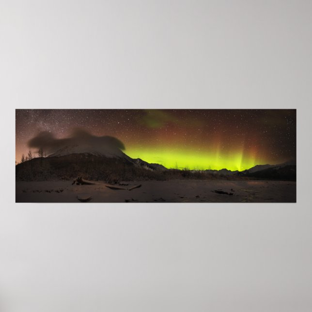 Shimmering Wall Aurora Poster (Front)