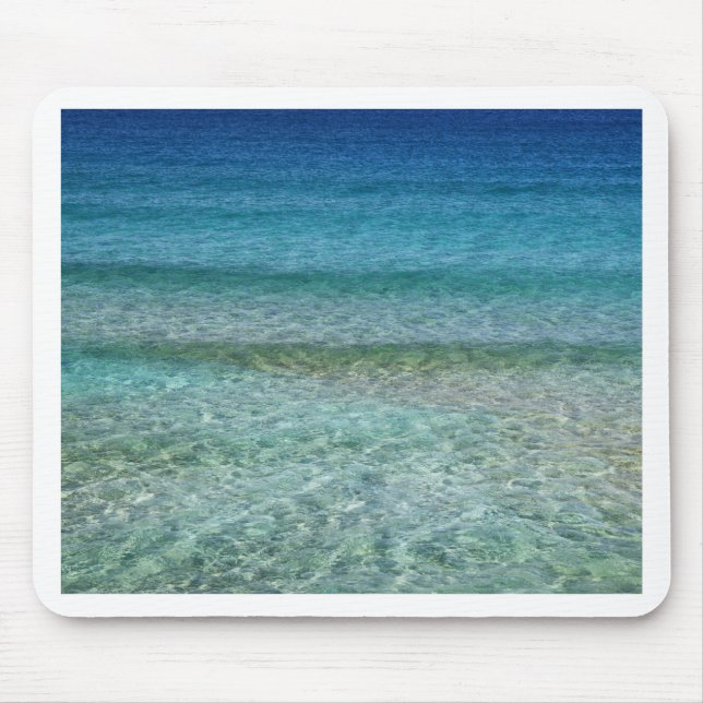 Shimmering Water Green and Blue Mouse Mat (Front)