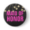 Shimmery Chic Maid of Honour Button Pin