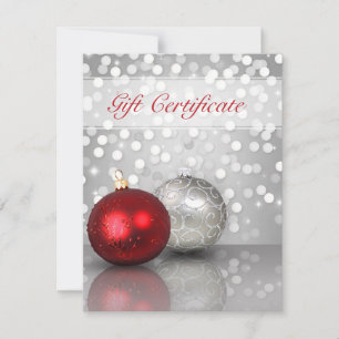 Shimmery Christmas Ornaments - Gift Certificate