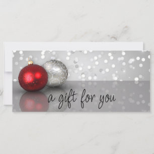 Shimmery Christmas Ornaments Gift Certificate