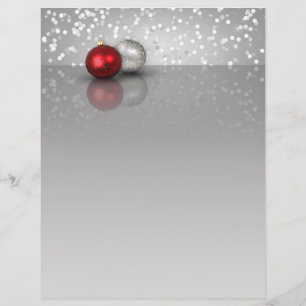 Shimmery Christmas Ornaments - Letterhead