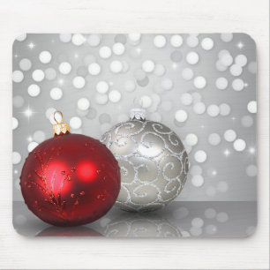 Shimmery Christmas Ornaments - Mousepad