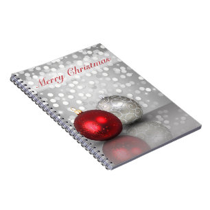 Shimmery Christmas Ornaments - Notebook