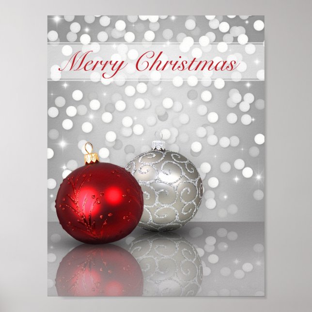 Shimmery Christmas Ornaments - Poster (Front)