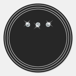 Shimmery Colourful Glitter Product Labels Diamonds