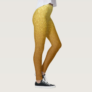 Shimmery Gold Glitter Leggings