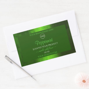 Shimmery Green Marble Modern Product Labels Logo