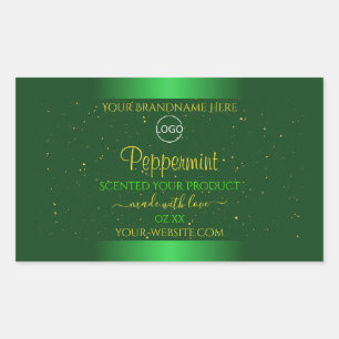 Shimmery Green Product Label Soft Glitter Add Logo