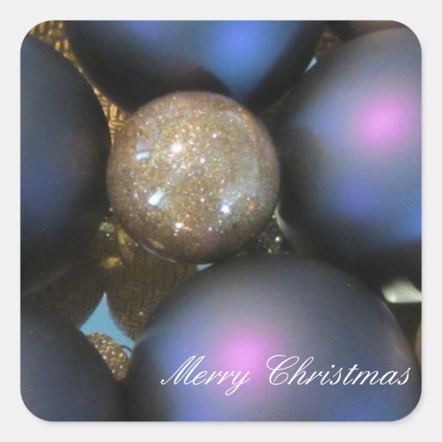 Shimmery Holiday Decorations Square Sticker (Front)