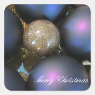 Shimmery Holiday Decorations Square Sticker