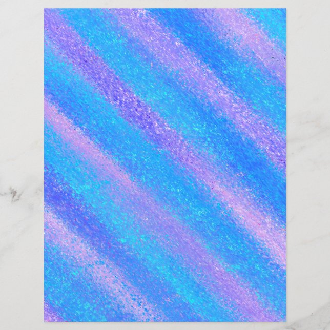 Shimmery Iridescent Turquoise Pink Scrapbook Paper (Front)