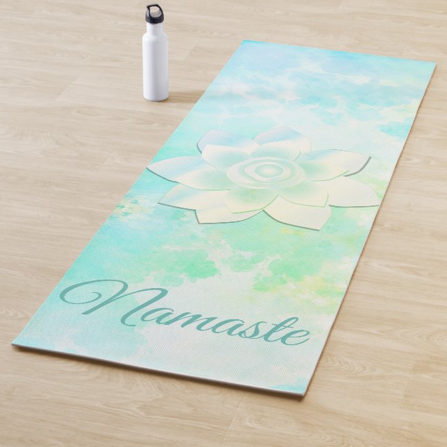 Shimmery Lotus Flower Yoga Mat (In Situ)