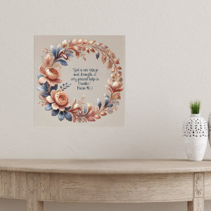 Shimmery Peach and Blue Pastel Customisable Verse Poster