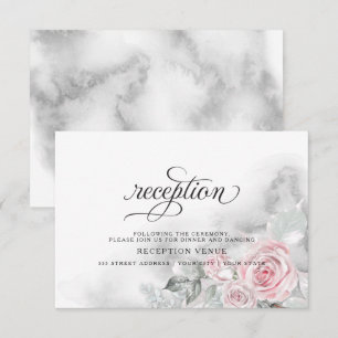 Shimmery Pink Roses BarefootBride™ Invitation