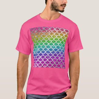 Shimmery Rainbow Glitter Mermaid Scales 4 T-Shirt