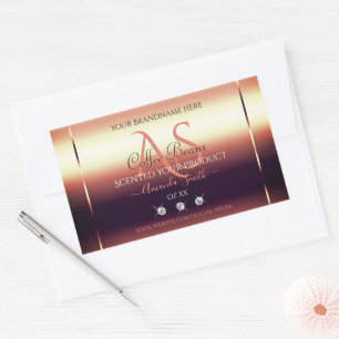 Shimmery Red Brown Product Labels Jewels Initials