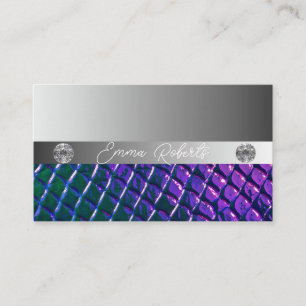 Shimmery Silver Sparkle Glitter Diamonds  Business Business Card