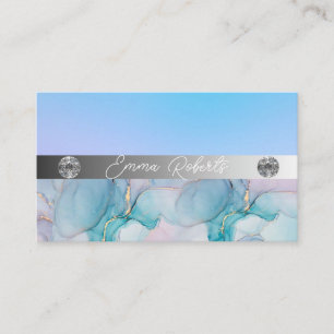 Shimmery Silver Sparkle Glitter Diamonds Business  Business Card