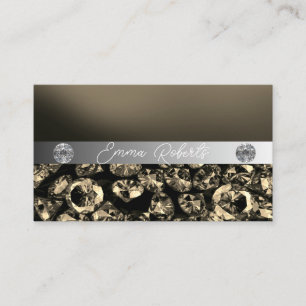 Shimmery Silver Sparkle Glitter Diamonds Business  Business Card