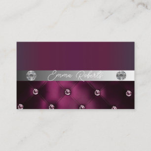 Shimmery Silver Sparkle Glitter Diamonds Business Card