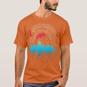 Shimmy Music Sky Space Outr Mountain Lineart T-Shirt