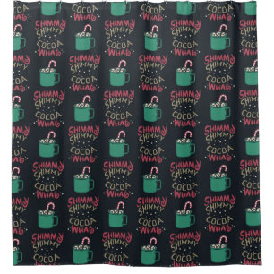 Shimmy Shimmy Cocoa Christmas Pattern Shower Curtain