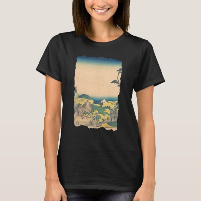 Shimomeguro Hokusai Vintage Retro Japanese Art T-Shirt (Front)