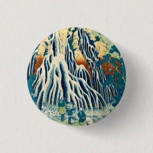 Shimotsuke Kurokami-Yama Kirifuri no Taki Japanese 3 Cm Round Badge