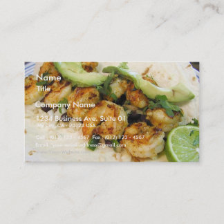 Shimp Tacos Limes Burritos Avocados Business Card