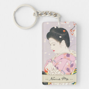 Shimura Tatsumi Five Figures of Modern Beauties Key Ring