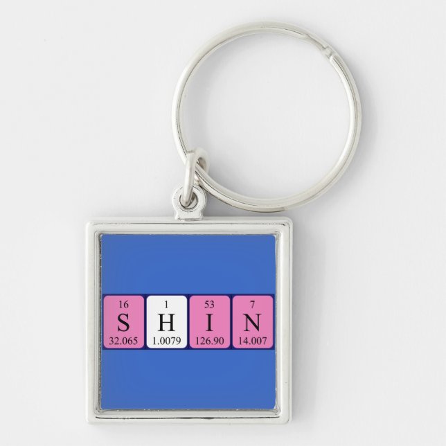 Shin periodic table name keyring (Front)