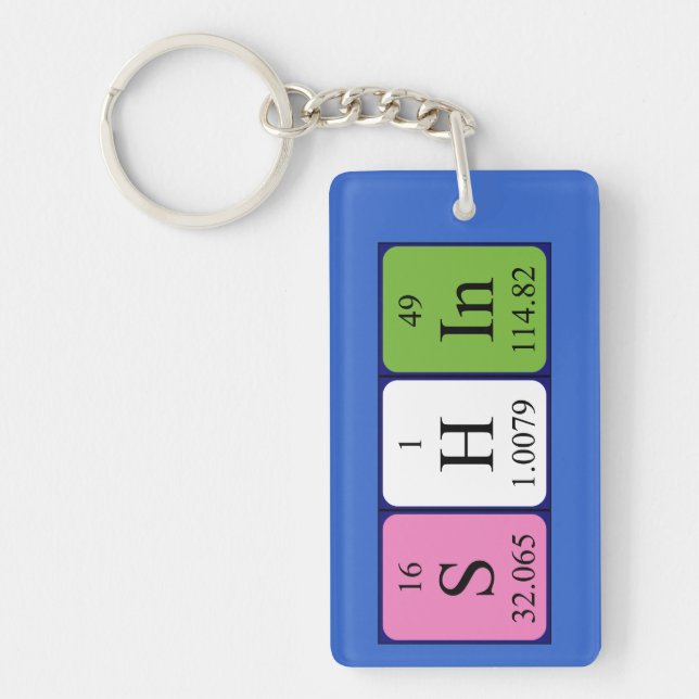 Shin periodic table name keyring (Front)