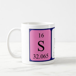 Shin periodic table name mug
