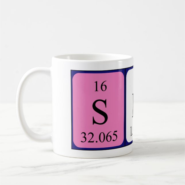 Shin periodic table name mug (Left)