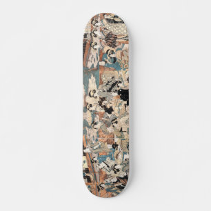 Shin yoshiwara ōgiya zashiki no zu woodblock asian skateboard