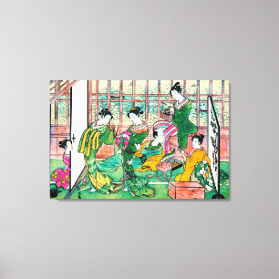 Shinagawa Brothel 1774 Canvas Print
