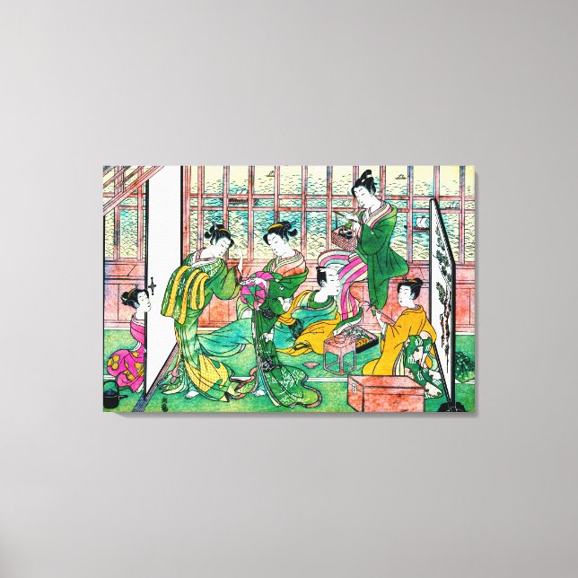 Shinagawa Brothel 1774 Canvas Print (Front)