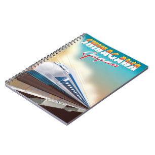 Shinagawa Japan travel poster. Notebook